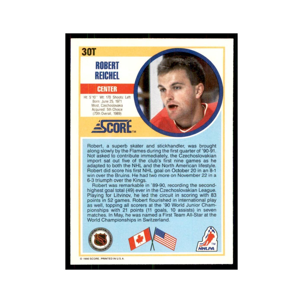 1990 Score Traded Robert Reichel Hockey Cards #30T