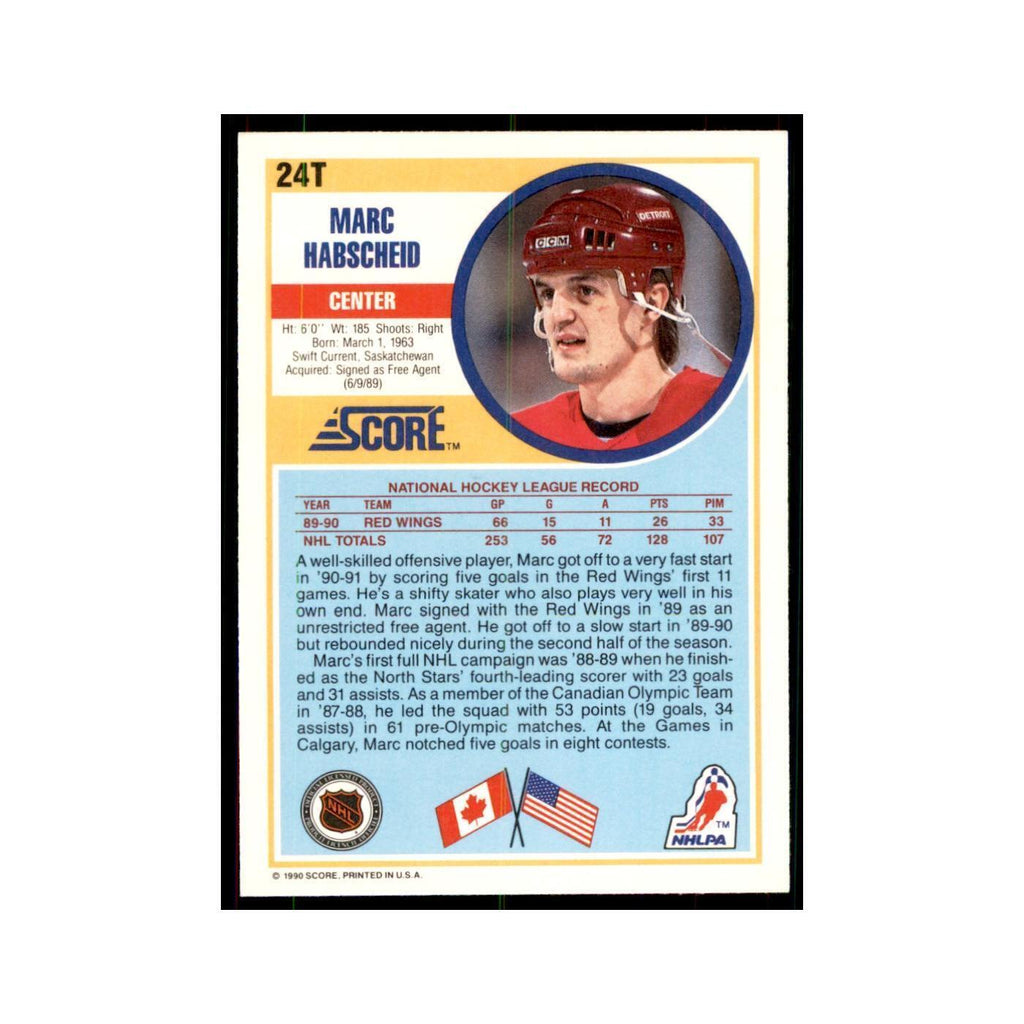 1990 Score Traded Marc Habscheid Hockey Cards #24T