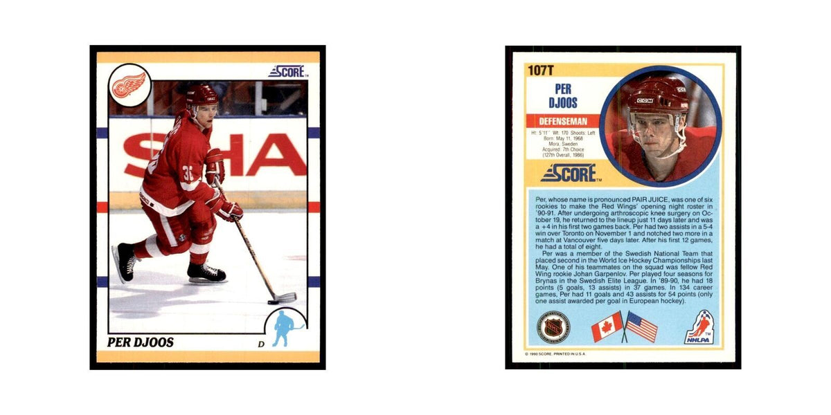 1990 Score Traded Per Djoos Hockey Cards #107T