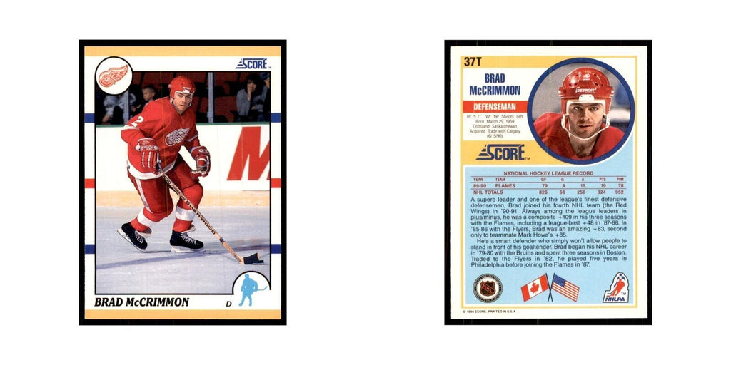 1990 Score Traded Brad McCrimmon Hockey Cards #37T