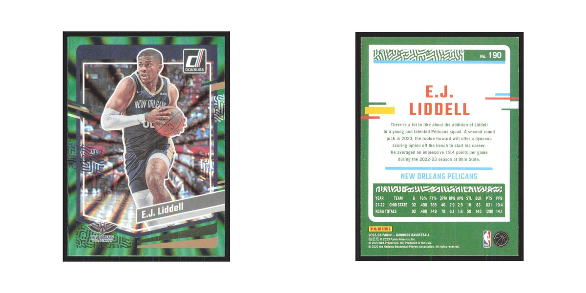 E.J. Liddell 2023 Panini Donruss #190 New Orleans Pelicans Basketball Card NM