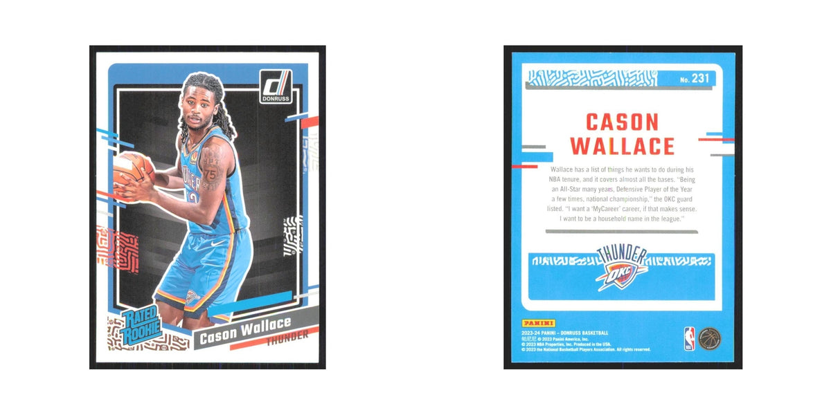Cason Wallace Rookie 2023 Panini Donruss #231 Oklahoma City Thunder NM