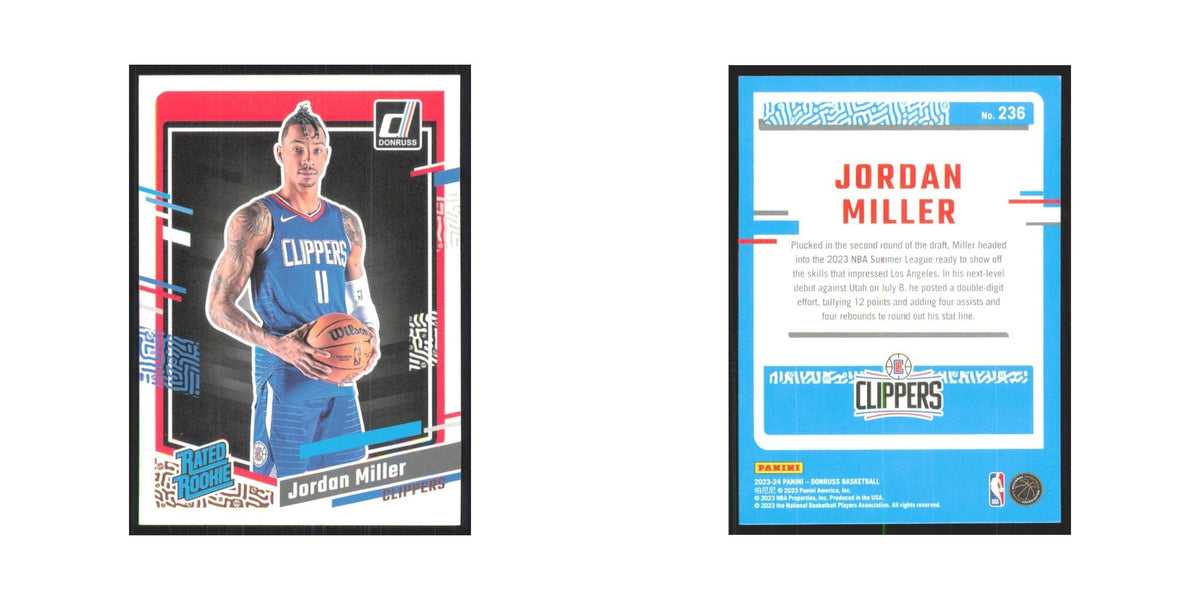 Jordan Miller Rookie 2023 Panini Donruss #236 Los Angeles Clippers NM