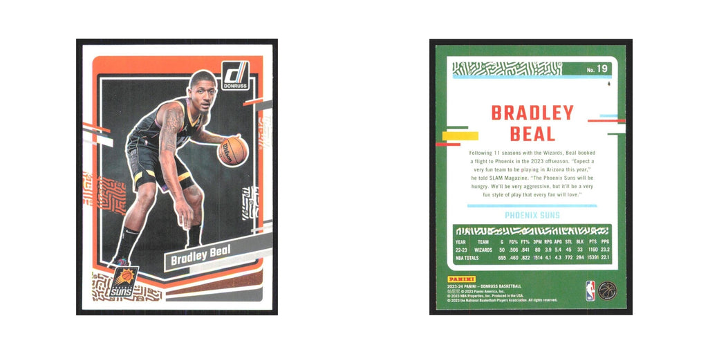 Bradley Beal 2023 Panini Donruss #19 Phoenix Suns Basketball Card NM