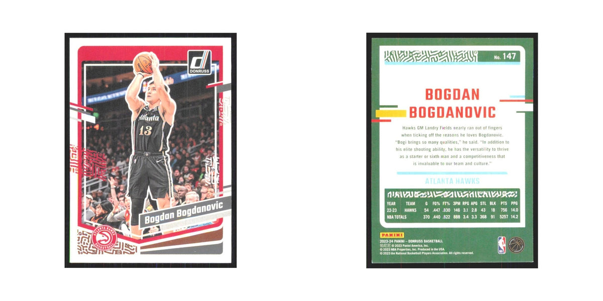 Bogdan Bogdanovic 2023 Panini Donruss #147 Atlanta Hawks Basketball Card NM