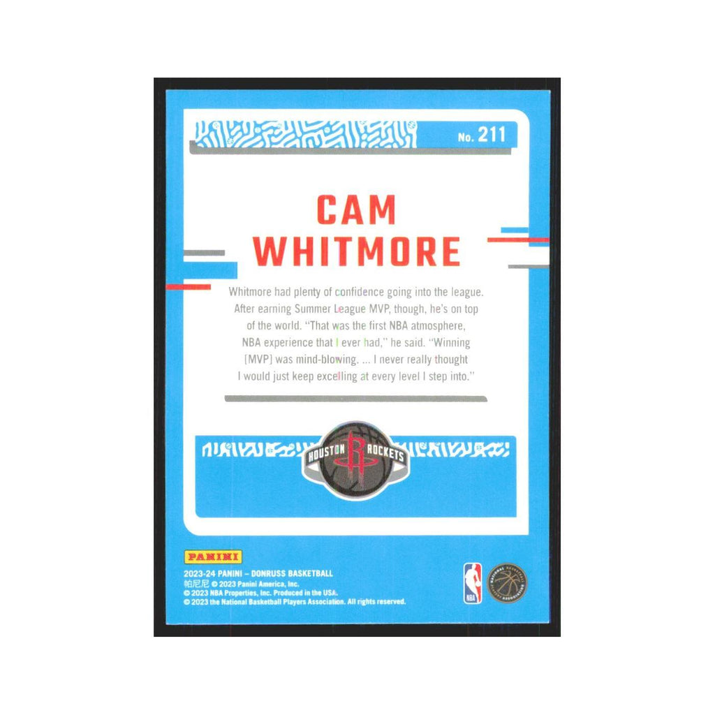 Cam Whitmore Rookie 2023 Panini Donruss #211 Houston Rockets Basketball Card NM