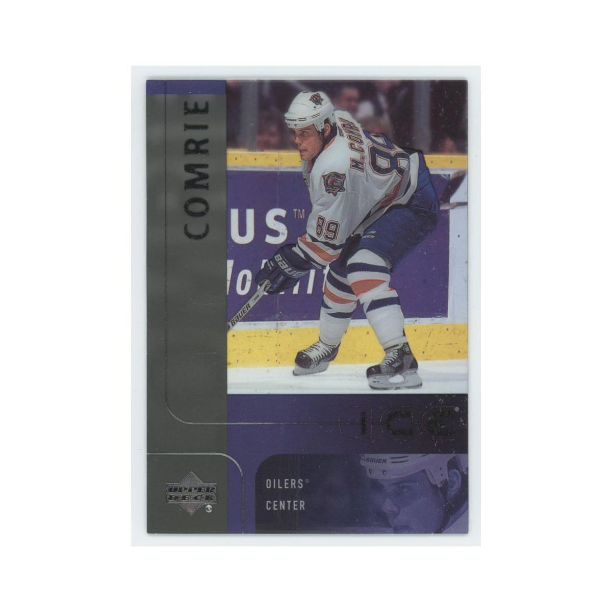 Mike Comrie 2001 Upper Deck Ice #19 Edmonton Oilers Hockey Card NM