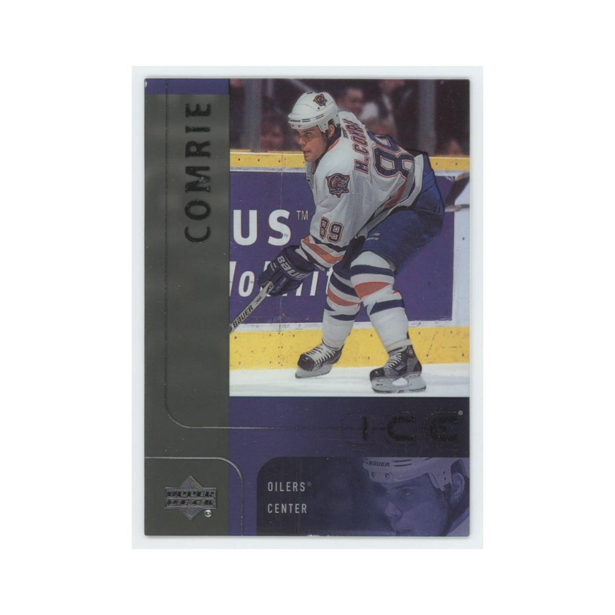 Mike Comrie 2001 Upper Deck Ice #19 Edmonton Oilers Hockey Card NM