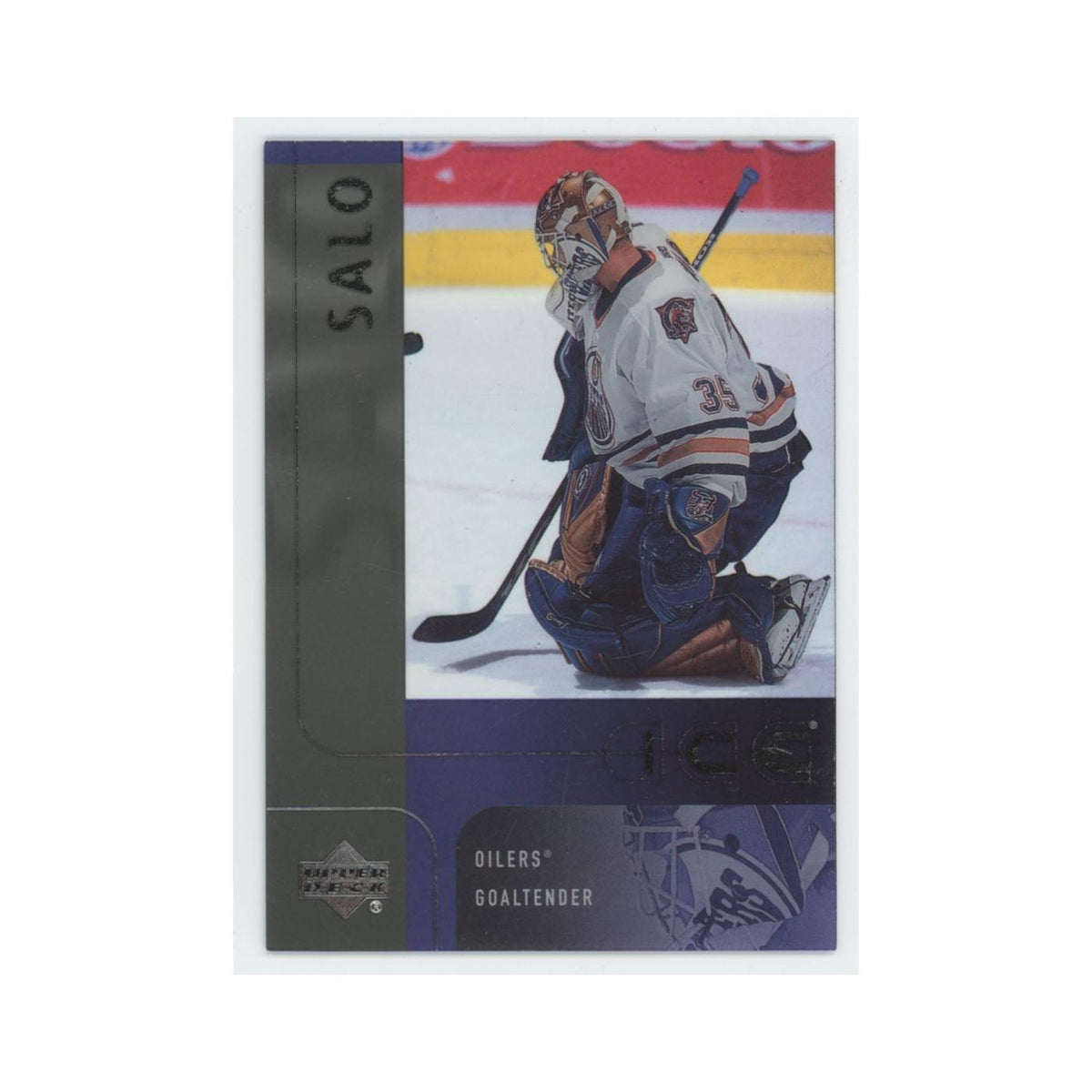 Tommy Salo 2001 Upper Deck Ice #18 Edmonton Oilers Hockey Card NM