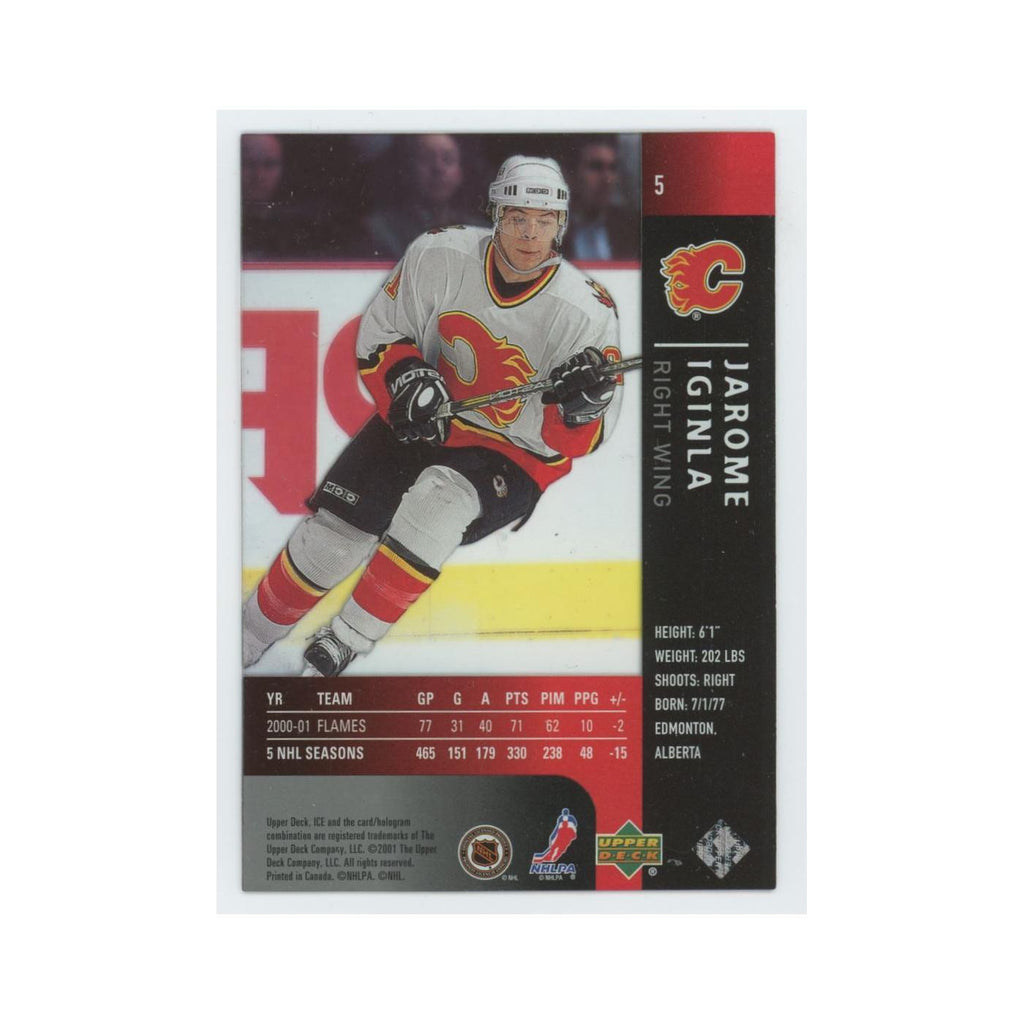 Jarome Iginla 2001 Upper Deck Ice #5 Calgary Flames Hockey Card NM