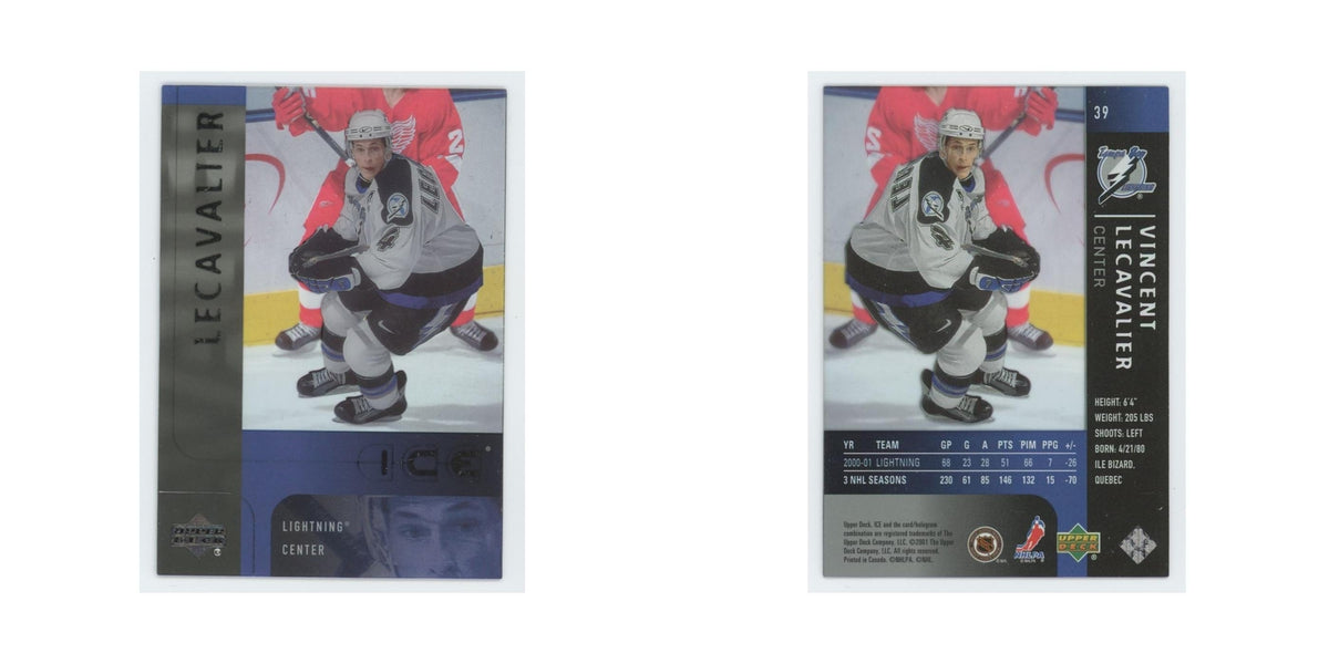 Vincent Lecavalier 2001 Upper Deck Ice #39 Tampa Bay Lightning Hockey Card NM