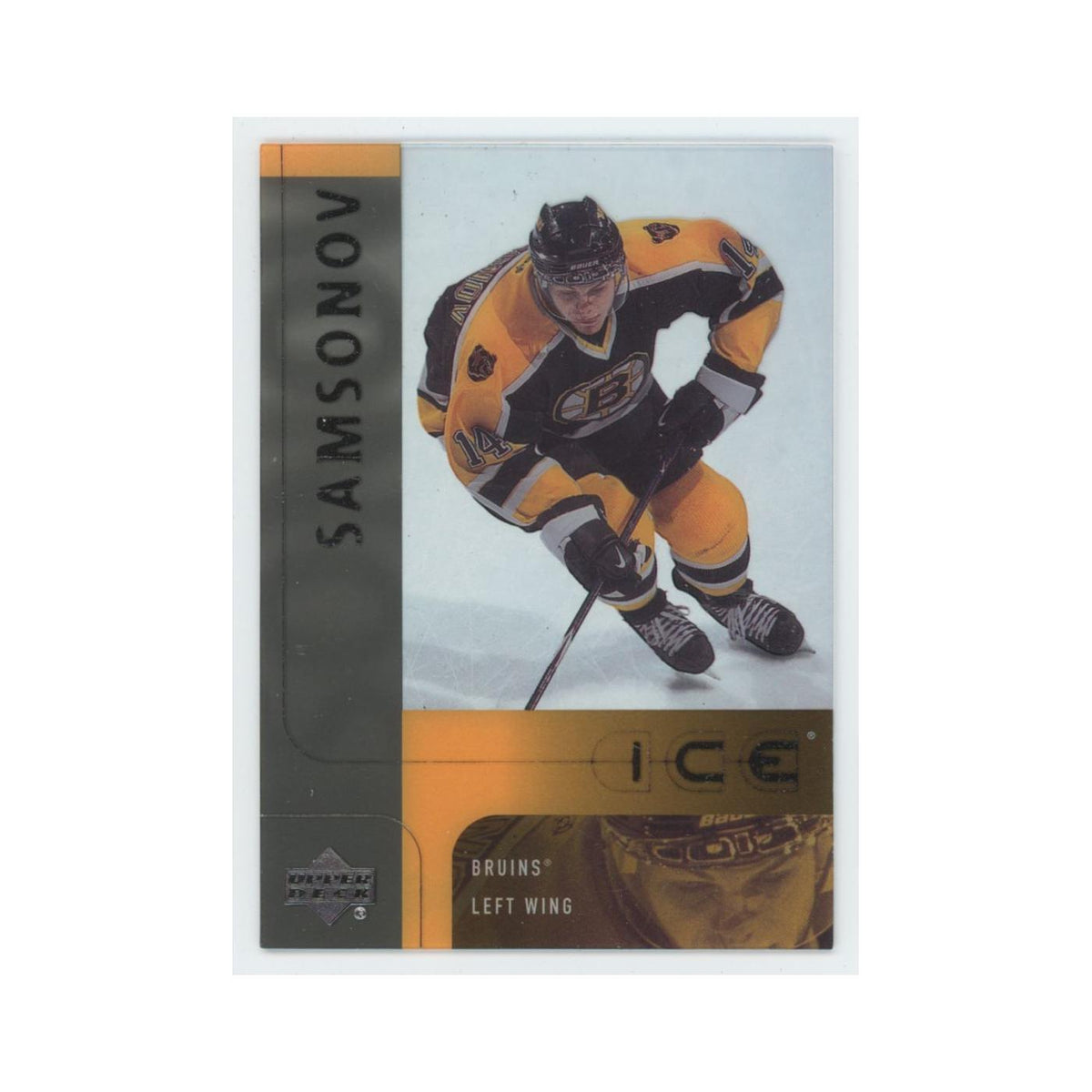 Sergei Samsonov 2001 Upper Deck Ice #3 Boston Bruins Hockey Card NM