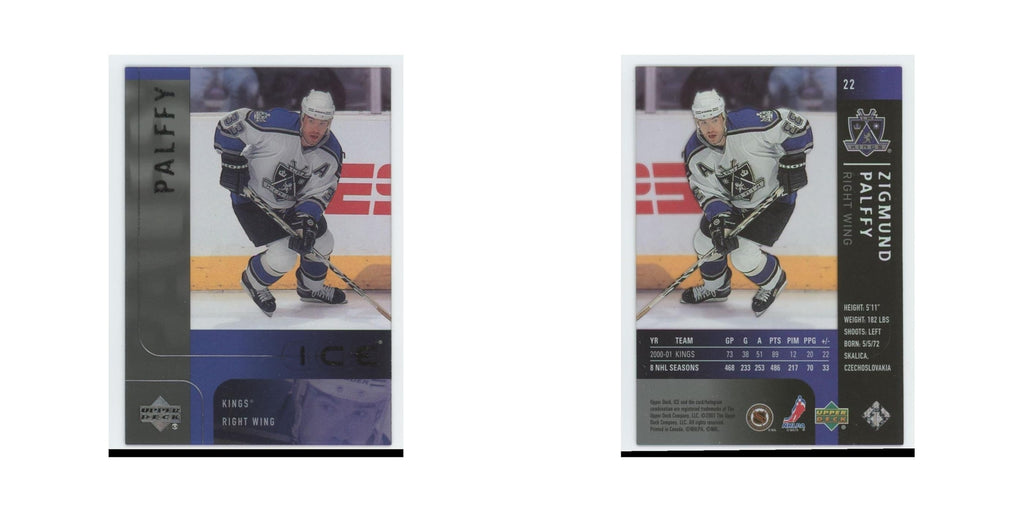 Zigmund Palffy 2001 Upper Deck Ice #22 Los Angeles Kings Hockey Card NM