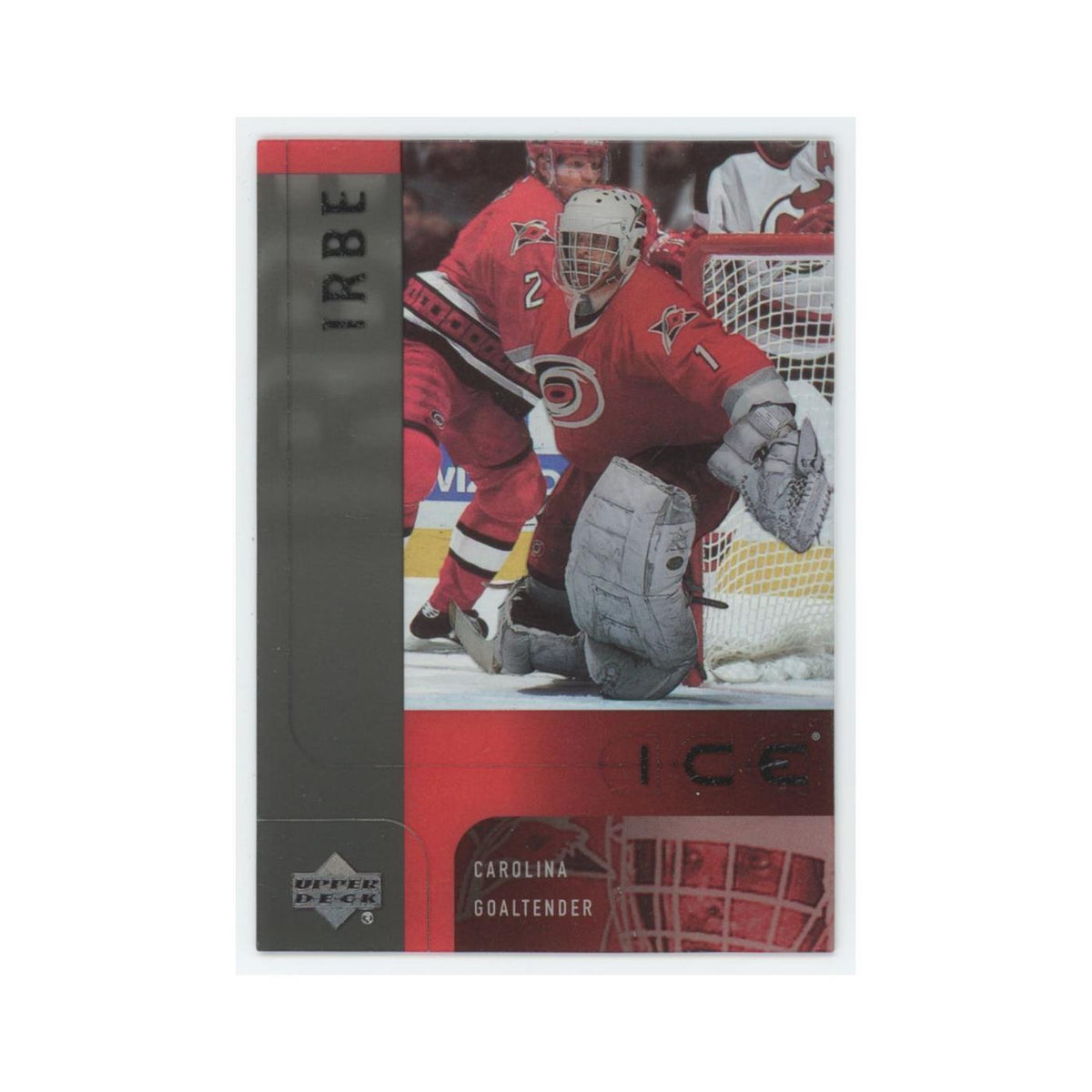 Arturs Irbe 2001 Upper Deck Ice #6 Carolina Hurricanes Hockey Card NM