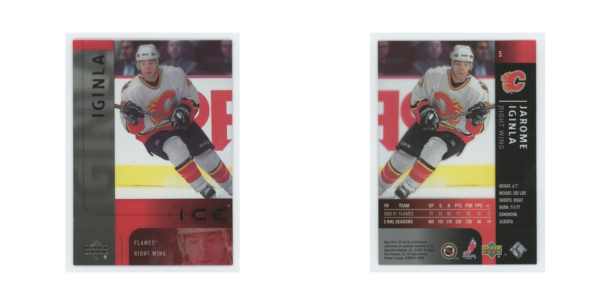 Jarome Iginla 2001 Upper Deck Ice #5 Calgary Flames Hockey Card NM