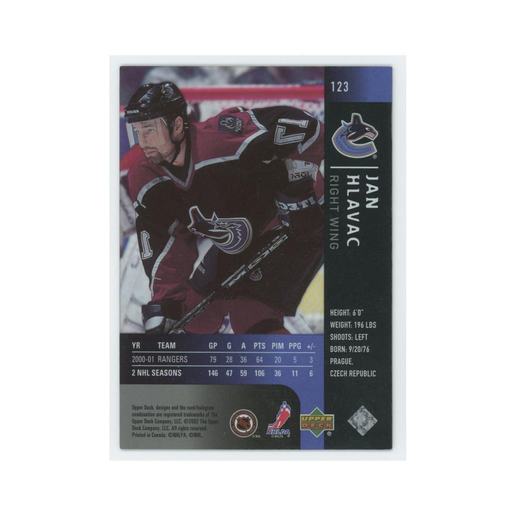 Jan Hlavac 2001 Upper Deck Ice #123 Vancouver Canucks Hockey Card NM