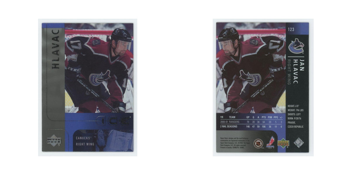 Jan Hlavac 2001 Upper Deck Ice #123 Vancouver Canucks Hockey Card NM