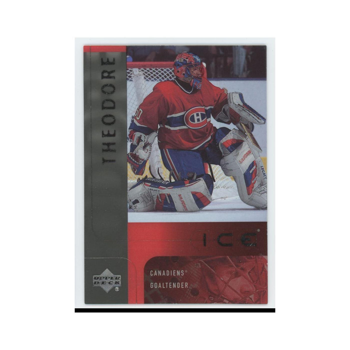 Jose Theodore 2001 Upper Deck Ice #25 Montreal Canadiens Hockey Card NM