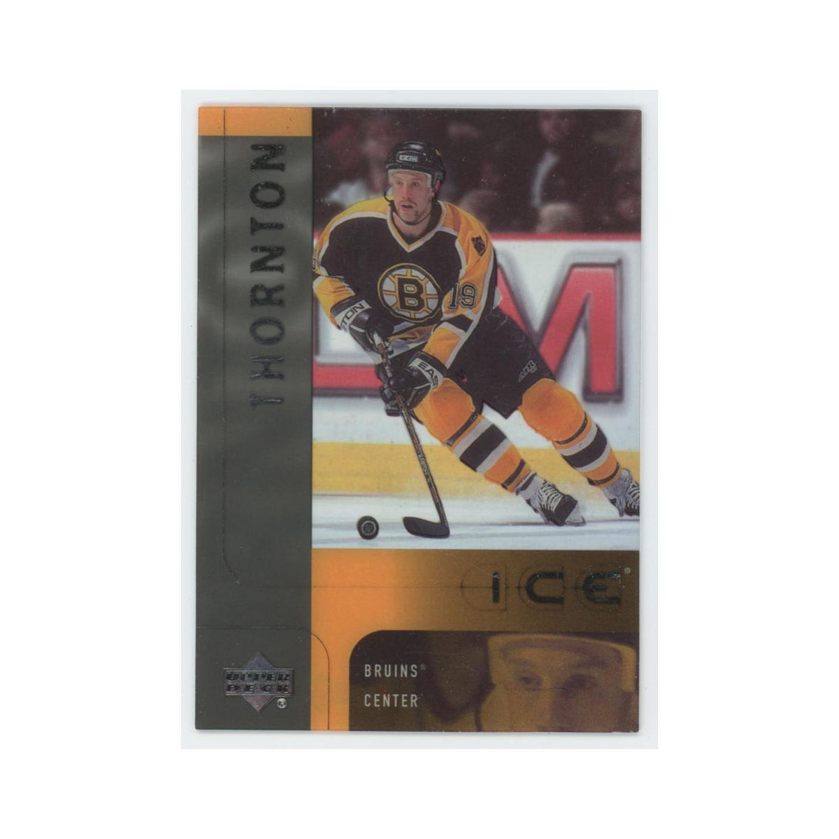 Joe Thornton 2001 Upper Deck Ice #2 Boston Bruins Hockey Card NM