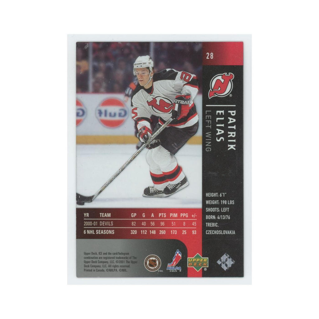 Patrik Elias 2001 Upper Deck Ice #28 New Jersey Devils Hockey Card NM