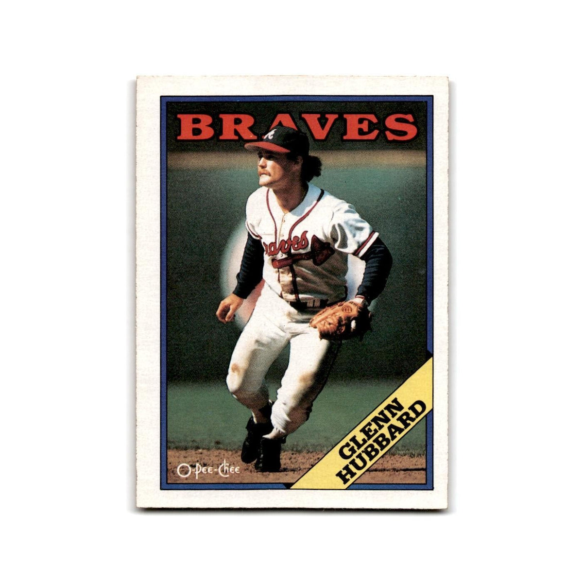 Glenn Hubbard 1988 O-Pee-Chee #325 Atlanta Braves Baseball Card NM