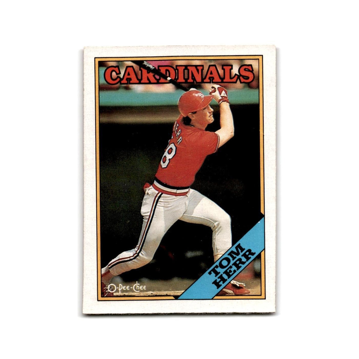 Tom Herr 1988 O-Pee-Chee #310 St. Louis Cardinals Baseball Card NM