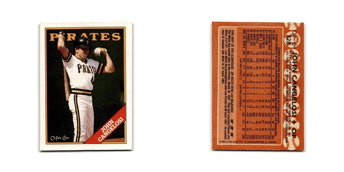 John Cangelosi 1988 O-Pee-Chee #328 Pittsburgh Pirates Baseball Card NM
