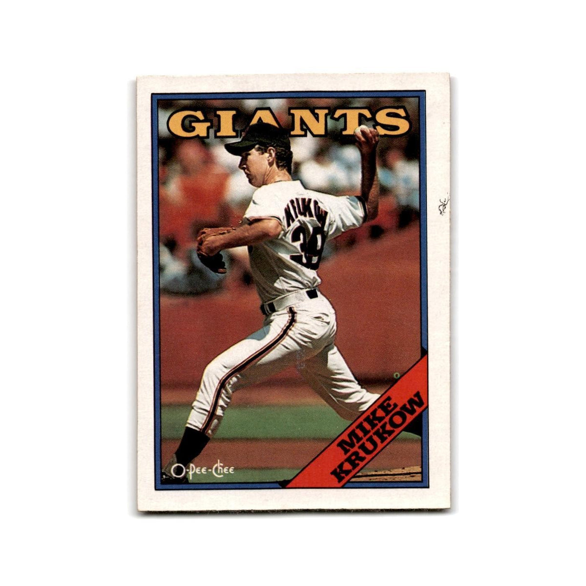 Mike Krukow 1988 O-Pee-Chee #393 San Francisco Giants Baseball Card NM
