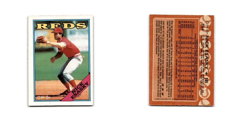 Nick Esasky 1988 O-Pee-Chee #364 Cincinnati Reds Baseball Card NM
