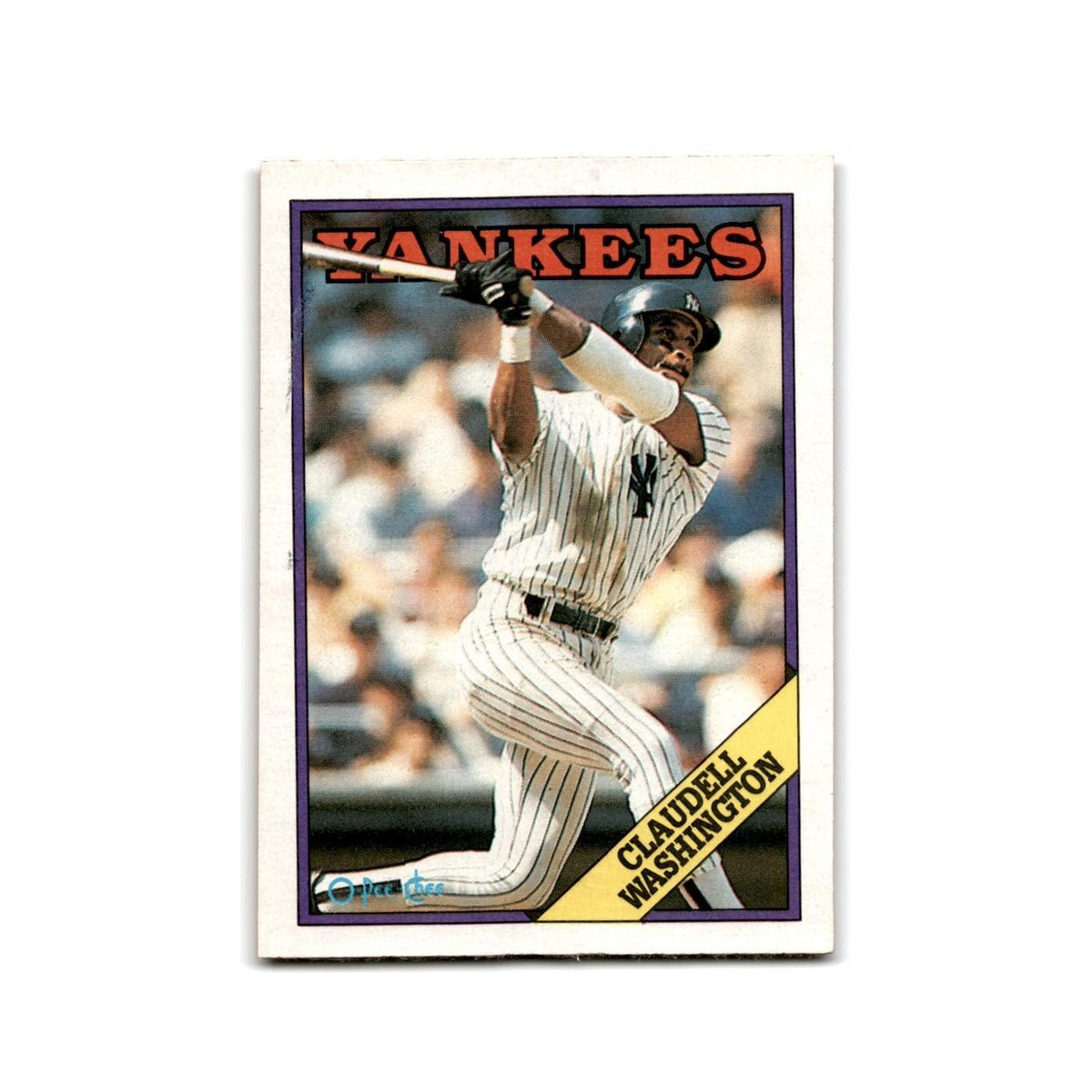 Claudell Washington 1988 O-Pee-Chee #335 New York Yankees Baseball Card NM