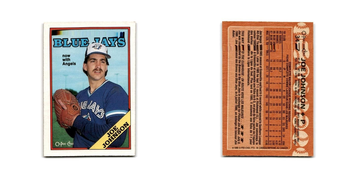 Joe Johnson 1988 O-Pee-Chee #347 California Angels Baseball Card NM