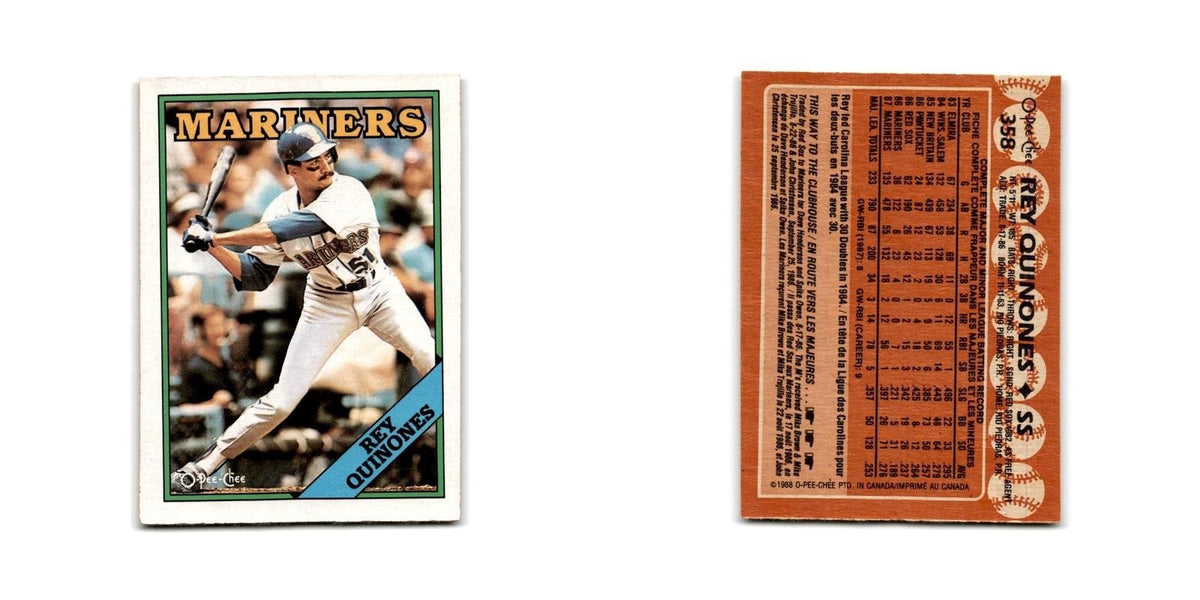 Rey Quinones 1988 O-Pee-Chee #358 Seattle Mariners Baseball Card NM