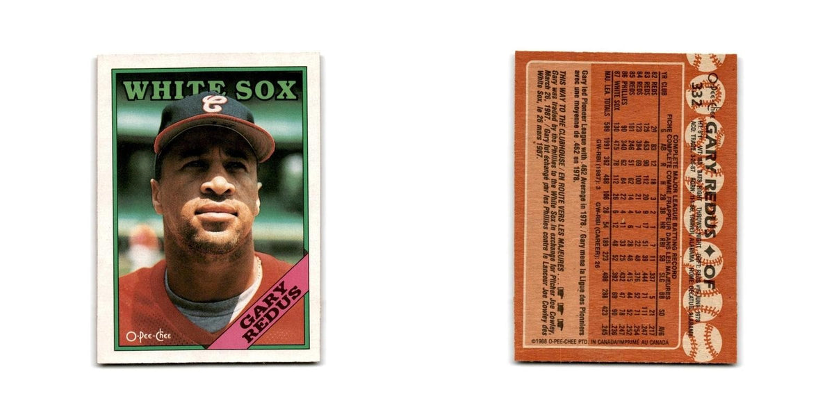 Gary Redus 1988 O-Pee-Chee #332 Chicago White Sox Baseball Card NM