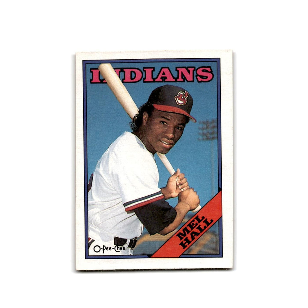 Mel Hall 1988 O-Pee-Chee #318 Cleveland Indians Baseball Card NM