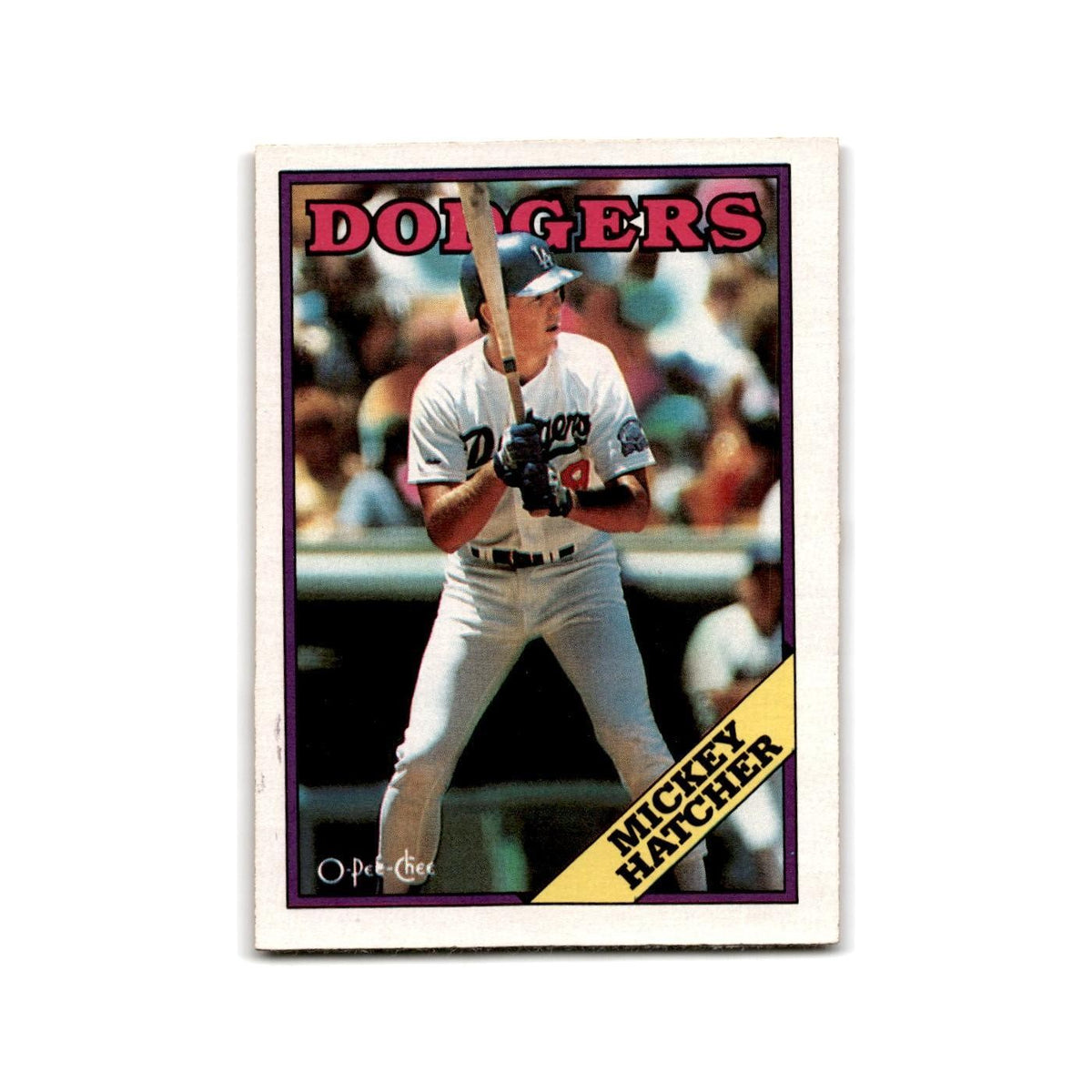 Mickey Hatcher 1988 O-Pee-Chee #339 Los Angeles Dodgers Baseball Card NM