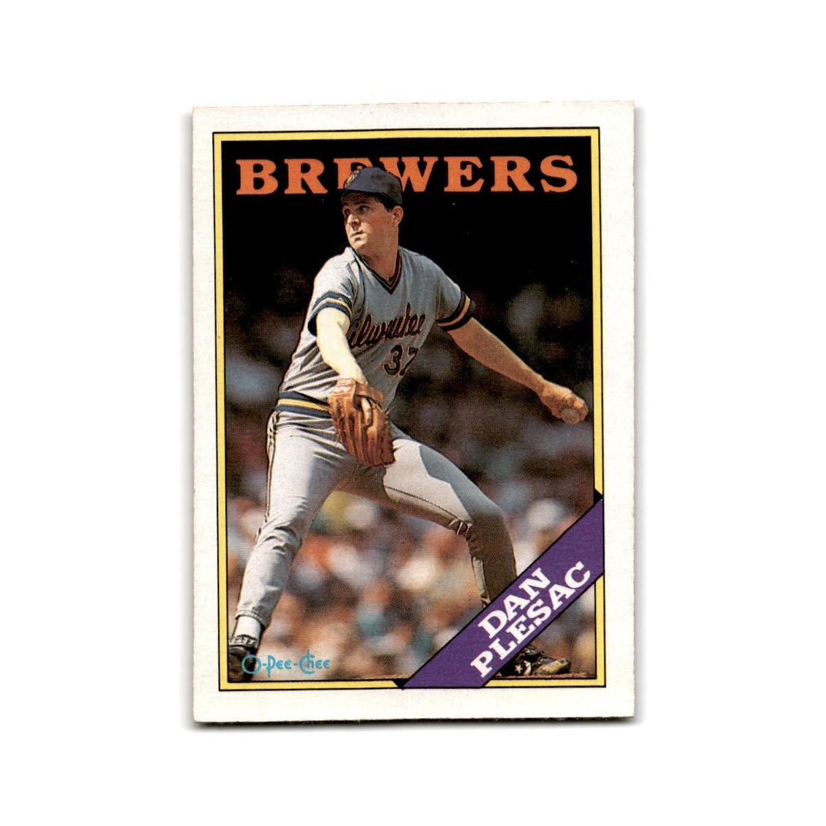 Dan Plesac 1988 O-Pee-Chee #317 Milwaukee Brewers Baseball Card NM
