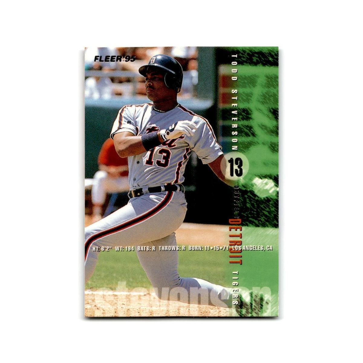 Todd Steverson 1995 Fleer Update #U-23 Detroit Tigers Baseball Card NM
