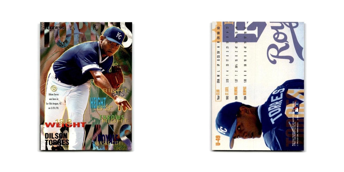 Dilson Torres Rookie 1995 Fleer Update #U-49 Kansas City Royals Baseball Card NM