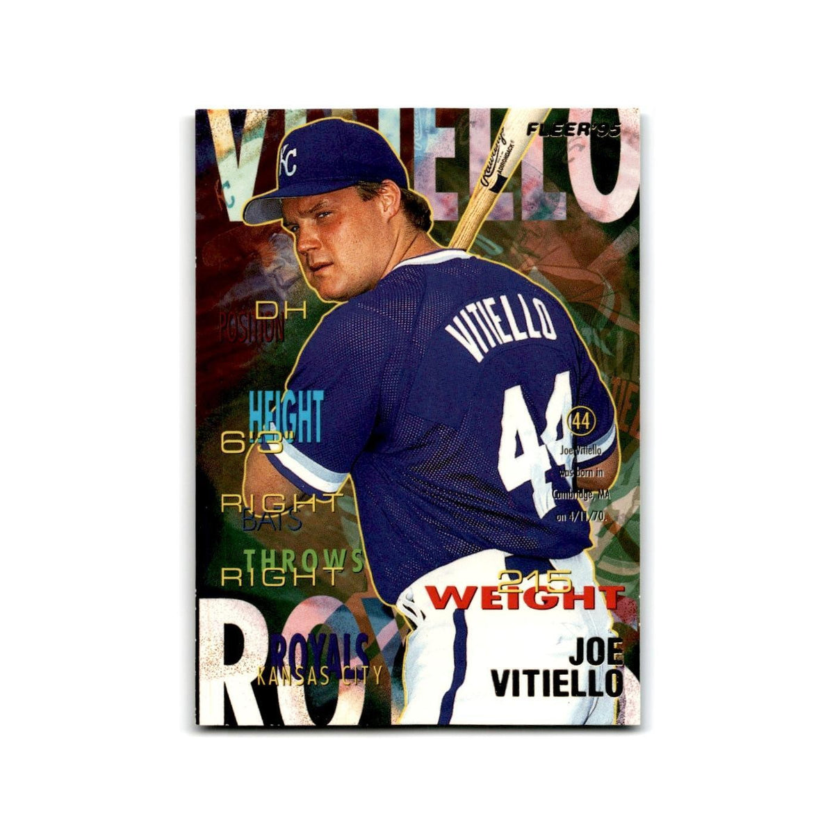 Joe Vitiello 1995 Fleer Update #U-50 Kansas City Royals Baseball Card NM