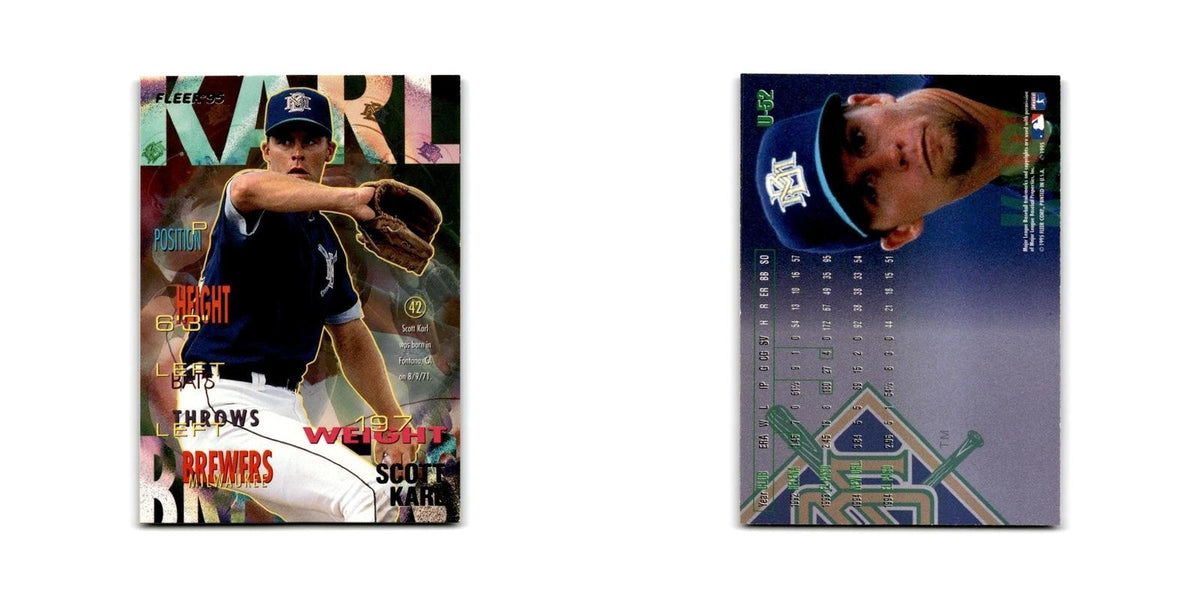 Scott Karl 1995 Fleer Update #U-52 Milwaukee Brewers Baseball Card NM