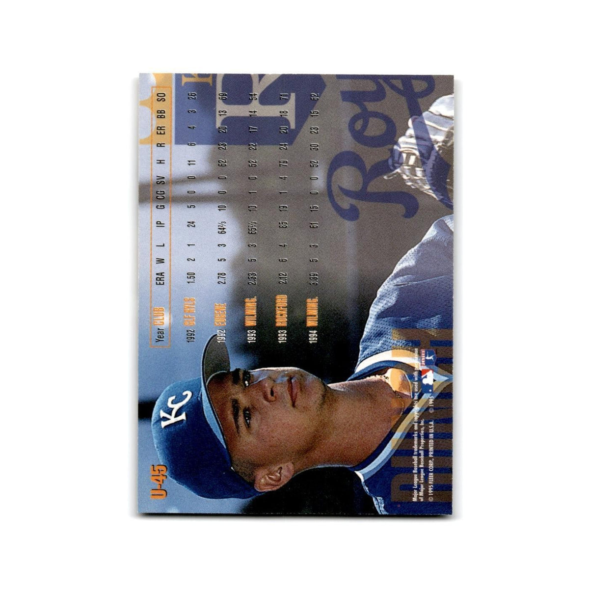 Melvin Bunch Rookie 1995 Fleer Update #U-45 Kansas City Royals Baseball Card NM
