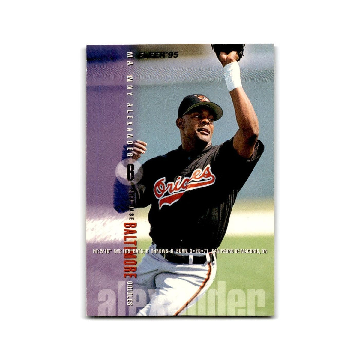 Manny Alexander 1995 Fleer Update #U-1 Baltimore Orioles Baseball Card NM