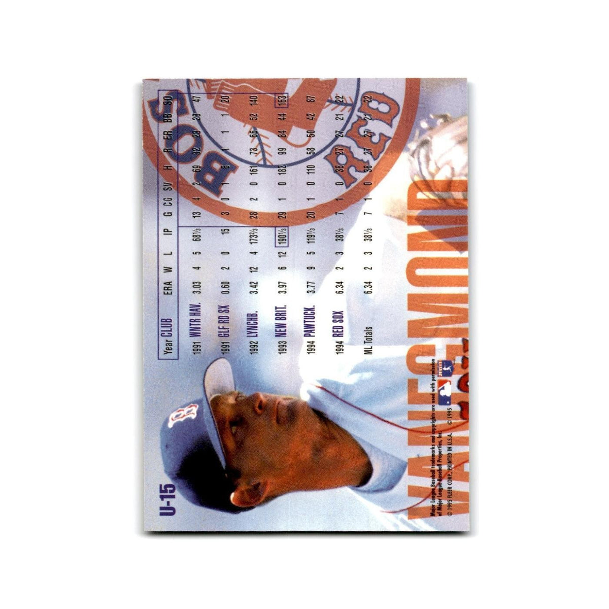 Tim Vanegmond 1995 Fleer Update #U-15 Boston Red Sox Baseball Card NM