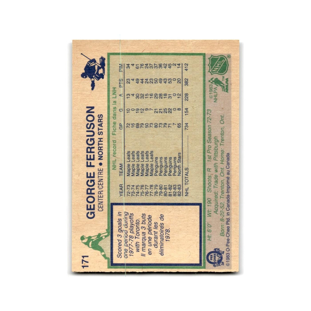1983 O-Pee-Chee George Ferguson Minnesota North Stars #171