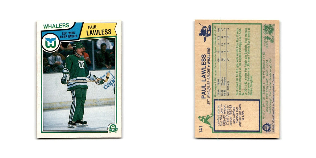 1983 O-Pee-Chee Paul Lawless RC Hartford Whalers #141