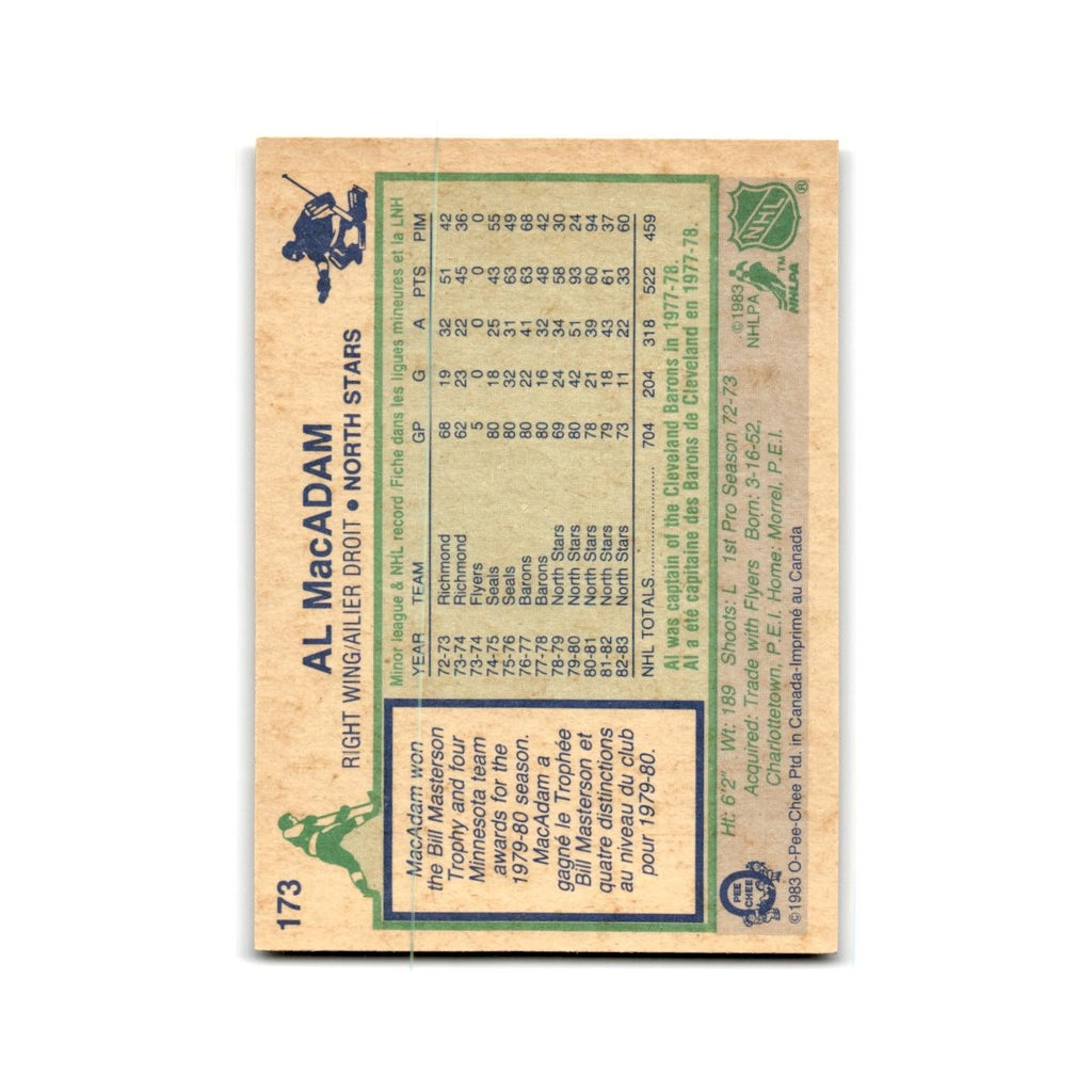 1983 O-Pee-Chee Al MacAdam Minnesota North Stars #173
