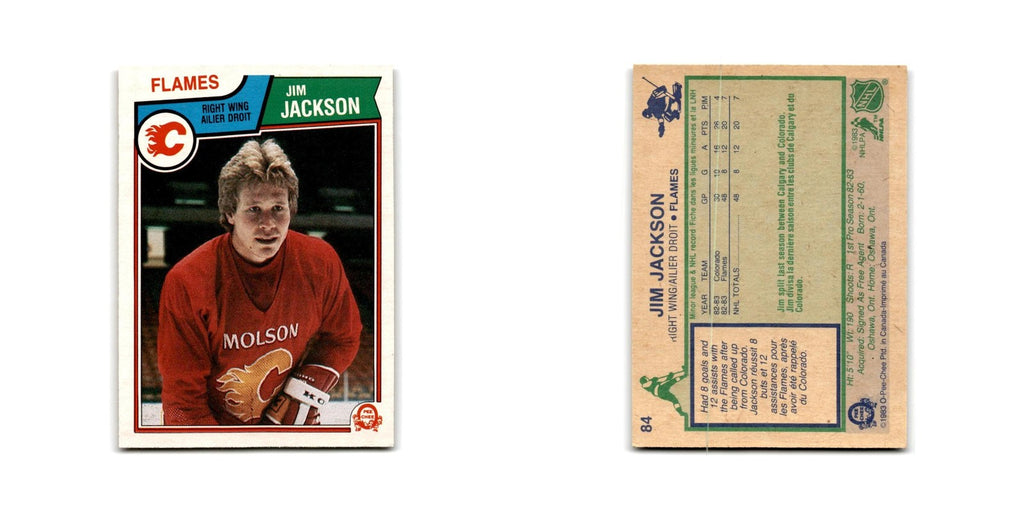 1983 O-Pee-Chee Jim Jackson RC Calgary Flames #84