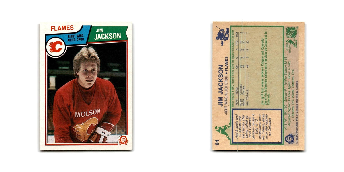 1983 O-Pee-Chee Jim Jackson RC Calgary Flames #84