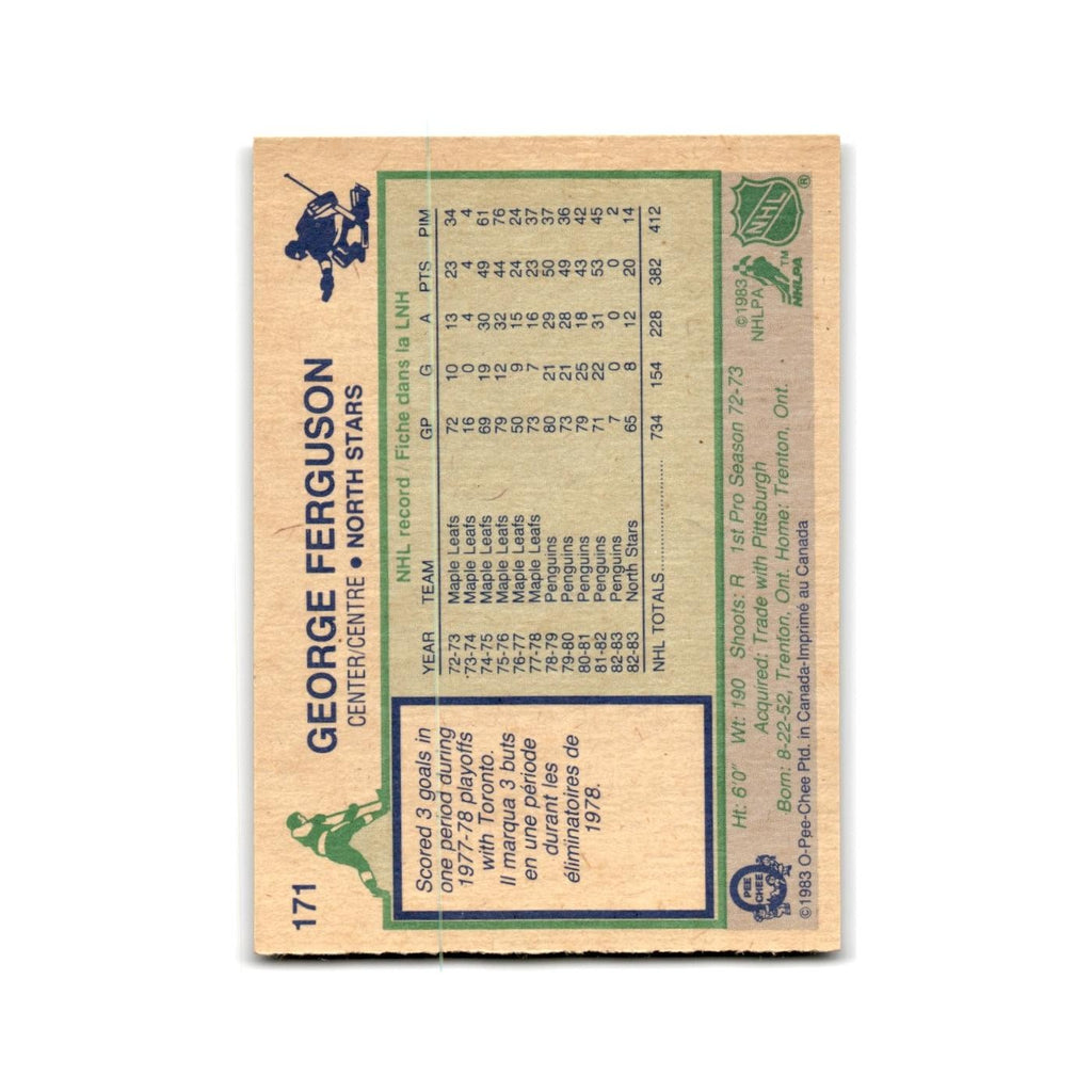 1983 O-Pee-Chee George Ferguson Minnesota North Stars #171