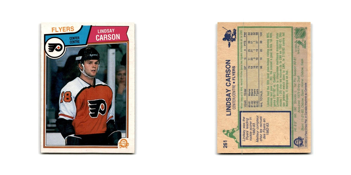 1983 O-Pee-Chee Lindsay Carson RC Philadelphia Flyers #261